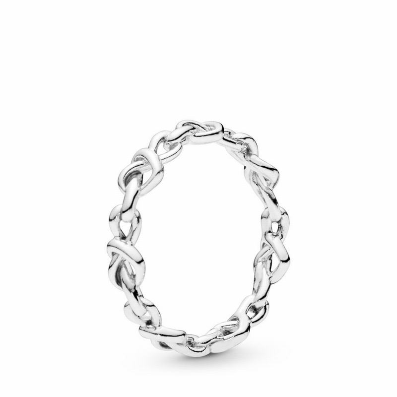 Pandora Knotted Hearts Band Stackable Ring - Sterling Silver - Canada | AS2181OH